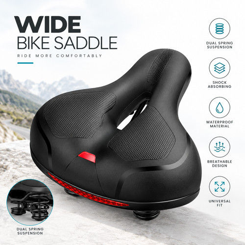 Wide comfort bike saddle dual - saddle,