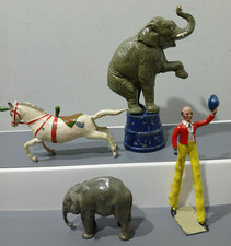 Charbens - Britains  Circus Lead FIGURES ELEPHANT-TALL CLOWN- HORSE.MORE LISTED