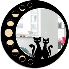 Gothic Moon Cat Mirror -