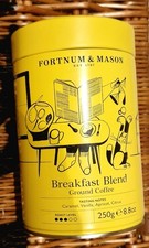 Fortnum and Mason Breakfast Blend Ground Coffee 250g Empty Tin