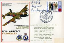 WW2 158 Squadron RAF Halifax Bomber crew J.V Goff DFM signed cover