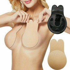 Strapless Bra Backless Silicone Push Up Adhesive Rabbit Nipple Lift Invisible UK
