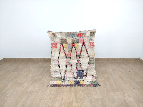 Moroccan vintage area rug - rug, 3x4