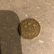 three pence coin Rare 1937