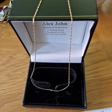 Genuine 18 carat gold necklace - 15 inches long 