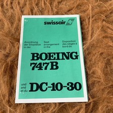 SWISSAIR seat map Boeing 747B