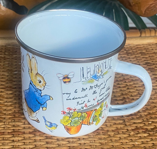 Peter rabbit enamel mug - peter,