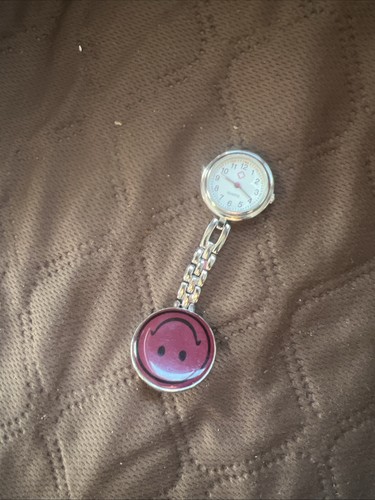 Smiley face clip watch - face,