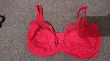 Ann Summers Nursing Breastfeeding Bra 34G Red Lace BNWOT