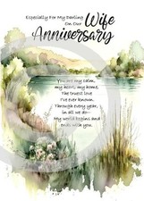 NEW To My Darling Wife On Our Anniversary A5 Card Love Wedding Anniversary