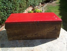 Old Wooden  Small Tool Storage Box - Chest - Workshop - Garage - Prop .