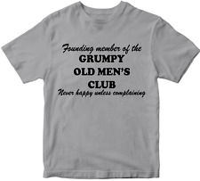 Grumpy Old Men's Club T-shirt Father Dad Grandad Funny Joke Novelty Fun Gifts 
