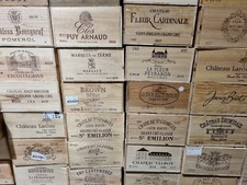 French Wine Box Crate 6 or 12 bottle size Wooden Genuine Storage Planter Hamper
