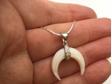 Horn crecent sterling silver - horn,