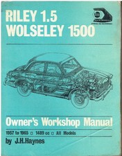 RILEY ONE-POINT-FIVE 1.5 & WOLSELEY 1500 (1957-65) OWNERS WORKSHOP MANUAL
