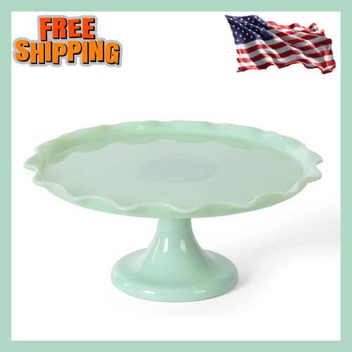Jadeite glass cake - cake, stand