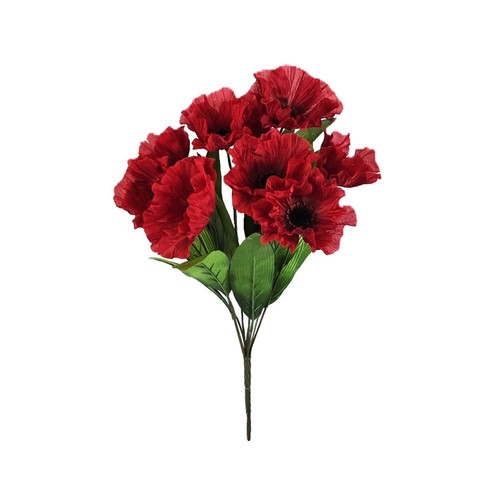 Faux silk poppy - faux, flower