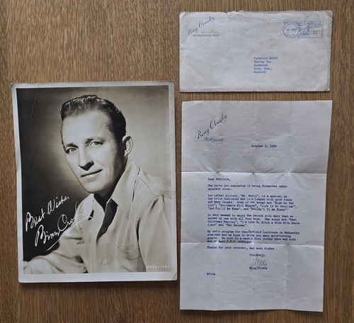 Bing crosby 1950 signed - crosby,