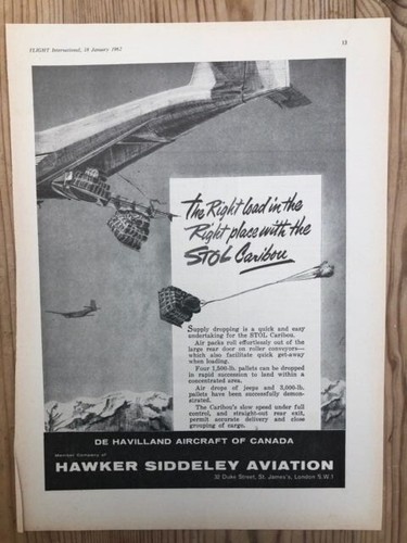 1962 aircraft advert hawker - 1962,