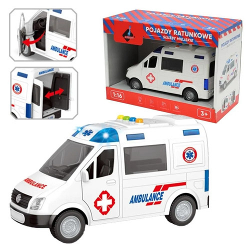 Ambulance with opening doors - with,