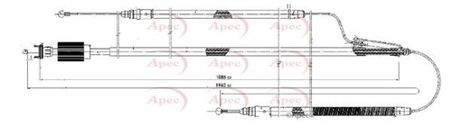 Apec rear brake - rear, cable