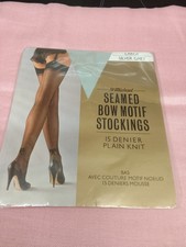 Vintage Seamed Bow Motif Stockings
