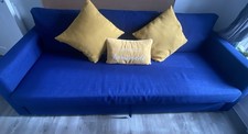 FRIHETEN 3-Seater Sofa Bed with Storage – Blue Fabric