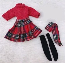 Tartan Skirt Dress Red Jumper
