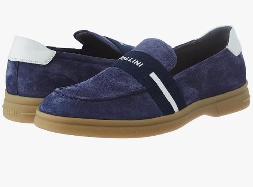 Pollini calf suede loafers - calf,
