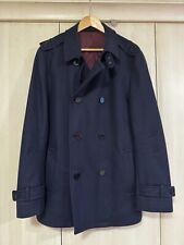 Remus Uomo Men’s Navy Peacoat Size L Wool & Cashmere