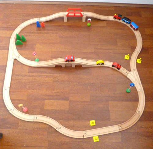 Wooden train track - set, bundle