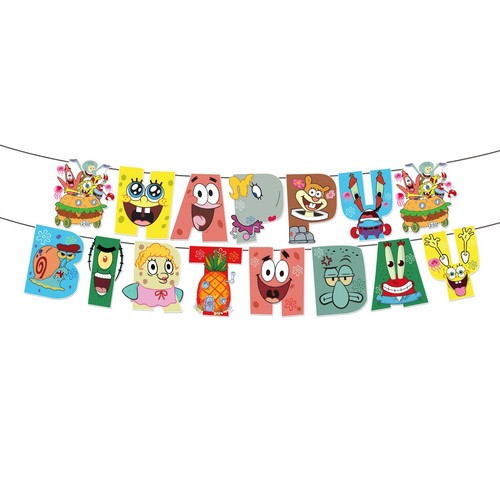 Spongebob banner birthday - spongebob,