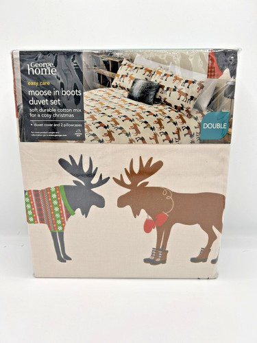 Double bedding moose winter - double,
