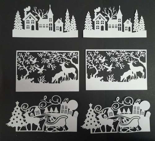 Christmas mixed scenes toppers - mixed,