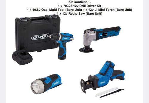 Draper 12v kit drill - kit,