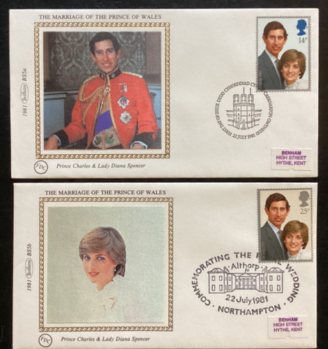 1981 royal wedding fdcs x - gb,