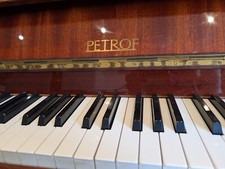 Petrof Upright Piano with Stool, 88 keys, Excellent Condition, 3 Pedals Mahogany