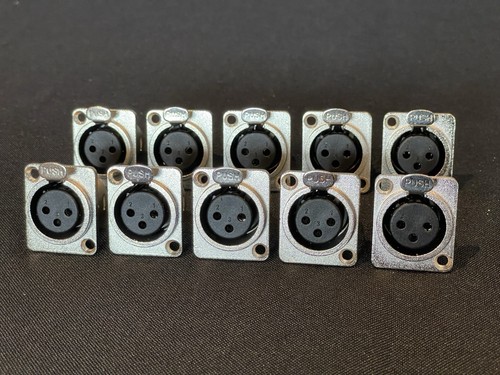 10x xlr female panel - female,