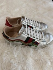 Gucci Ace Embroidered "Silver