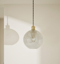 M&S Ridged Glass Ceiling Lamp