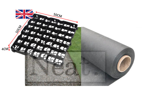 Gravel grass grid - x, gravel/grass