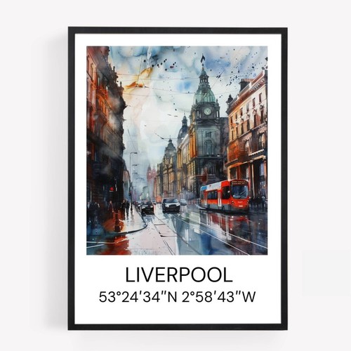 Liverpool city map print - liverpool,