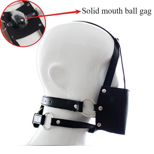 Mask hood faux leather head - hood,