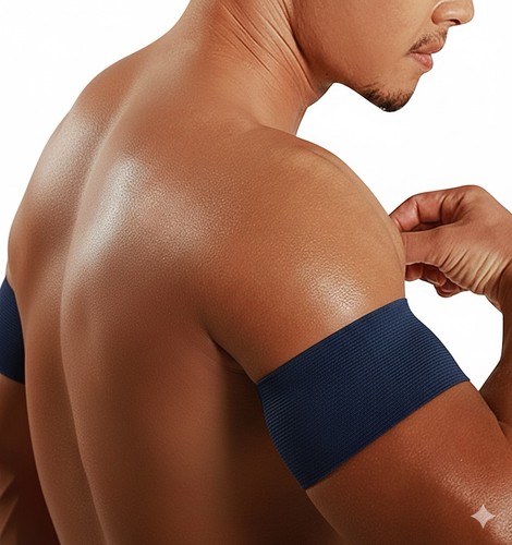 2pcs navy arm bicep elastic - 2pcs,