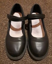 Matalan Girls Black Chunky Shoes Size 3