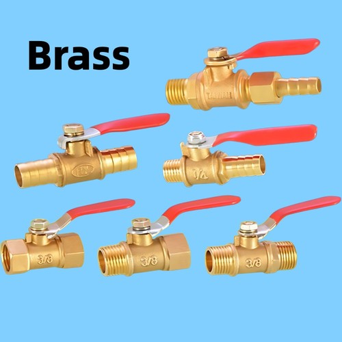 Brass ball valve - brass, 8mm