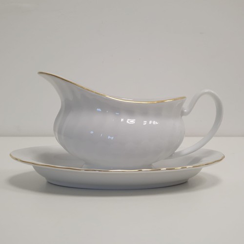 Gold line swirl china gravy - line,