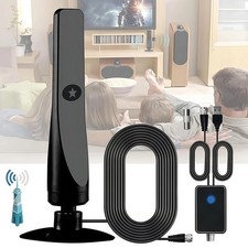TV Antenna TV Aerial Digital Indoor TV Aerial with Signal Booster  for Freeview