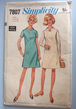 Simplicity 7807 sewing pattern Dress with front seam detail  size 12 UNCUT FF