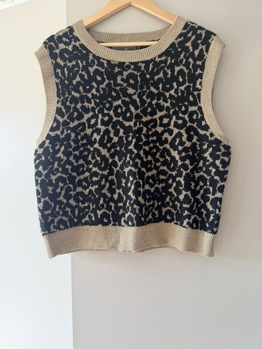 Primark beige sparkle leopard